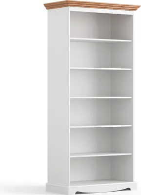 Produktbild von Büro Regal, Massivholz in weiß mit Eiche Oktik BORMIO-163