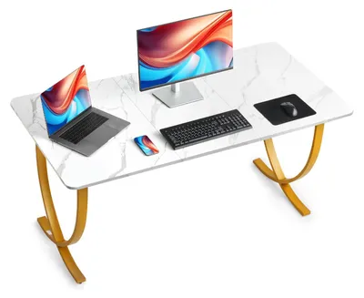 Immagine prodotto di Scrivania moderna con struttura in metallo, dimensioni 63 x 80 cm