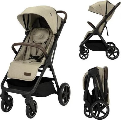 Produktbild von Novi Xavi XL Buggy – ab Geburt bis 22 kg – Liegefunktion – große Räder mit Federung – XL-Sonnenverdeck - Beige