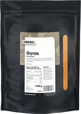 Produktbild von Ubena Gyros Gewürzsalz zum Würzen von Gyros, Schweine- und Lammgeschnetzeltes