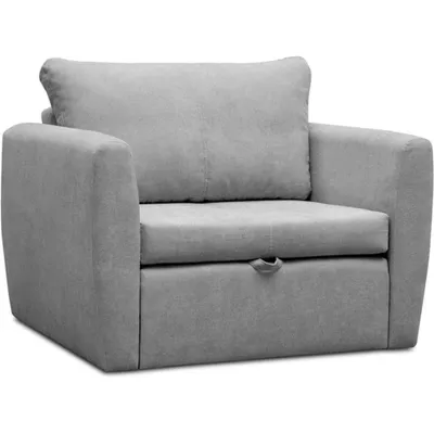 Produktbild von Schlafsessel LUNA, Grau, Loungesessel mit Bettfunktion, Bettkasten, Veloursstoff