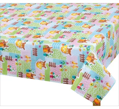 Obrázek produktu pro Ubrus Velikonoce - 50x50 cm - Modrá,Růžová,Zelená