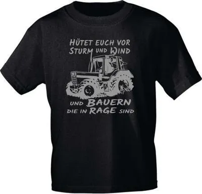 Produktbild von T-Shirt mit Print - ...und Bauern die in Rage sind - 15723 Schwarz Gr. S-3XL Größe - 3XL