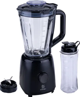 Produktbild von Stanley Rogers - Standmixer und Smoothie Maker, 600W mit 1,5L Glasbehälter, inklusive To go Trinkflasche 550ml