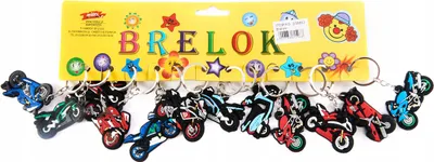 Image de Motocyclette Moteur En Caoutchouc Porte-Clés Pendentif 12 Pièces