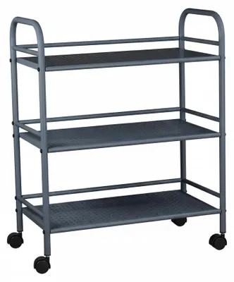 Immagine prodotto di Carrello Portavivande 3 Ripiani Cucina Mobile Ruote 80x33x105 cm.Colore:Nero