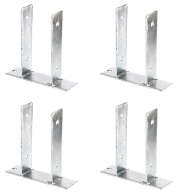 Immagine prodotto di Supporti per pali a U Alberts 4 pezzi, da avvitare, per pali in legno da 91 mm, altezza 200 mm, zincati a caldo