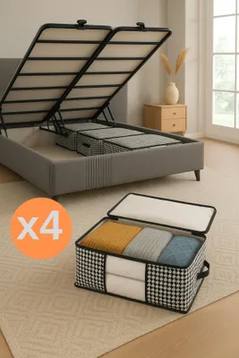 Produktbild von Formeya 4 Sockel- und Unterbett-Organizer mit Fenstern – Sockel unter dem Sockel, 64 x 45 x 22 cm