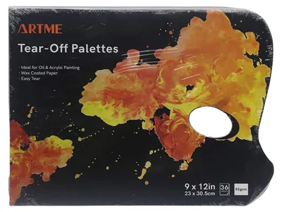 Abreißpalette 36 Blatt, 23x20,5 cm, Wachspapier, für Acryl, Öl, Aquarell