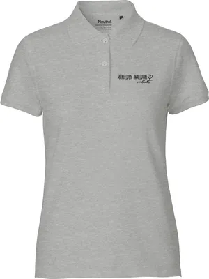 Produktbild von Huuraa Damen Polo Shirt Mörfelden-Walldorf verliebt XL Sport Grey Bio Baumwolle Fairtrade Poloshirt Geschenkidee