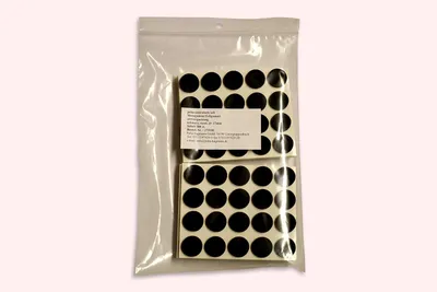 Produktbild von Selbstklebende Antirutsch-Pads aus Moosgummi - Bodenschoner in Schwarz, rund mit 17 mm Durchmesser (200 Stück)