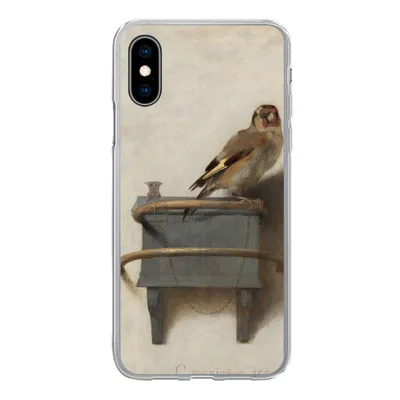 Produktbild von MuchoWow® Handyhülle Schutzhülle Hülle für iPhone X Stieglitz - Alter Meister - Carel Fabritius Silikon Softcase Handy Hülle - Handyhülle