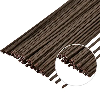 Blumendraht 50 Stück, 40 cm, braun, 1 mm, für Kunstblumen