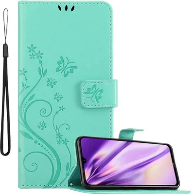 Immagine prodotto di Cadorabo cover per Xiaomi RedMi NOTE 8 cover protettiva in turchese cover protettiva cover telefono cellulare cover caso fiori fiore
