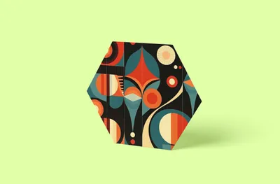Produktbild von MCM Alu Hexagon Wanddeko | Größe in cm: 20 x 20