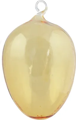 Obrázok produktu pre Sklenená kraslica s očkom žltá