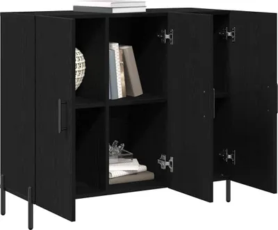 Obrázok produktu pre vidaXL Príborník čierny dubový vzhľad 90 x 34 x 80 cm materiál na báze dreva