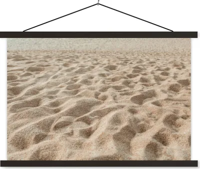 Produktbild von MuchoWow® Textilposter Sommer - Sand - Strand 120x80 cm mit schwarzem Rahmen - Wanddeko