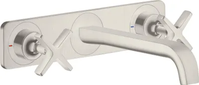 Produktbild von hansgrohe AXOR Citterio E 3-Loch Waschtischarmatur Unterputzmodell mit Platte für Wandmontage, 36115800
