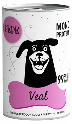 Zdjęcie produktu dla Karma morka dla psa Paka Zwierzaka Pepe Veal 99% cielęcina 400g