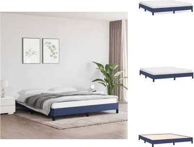 Produktbild von vidaXL Bettgestell Blau 180×200 cm Stoff -  Betten & Bettgestelle