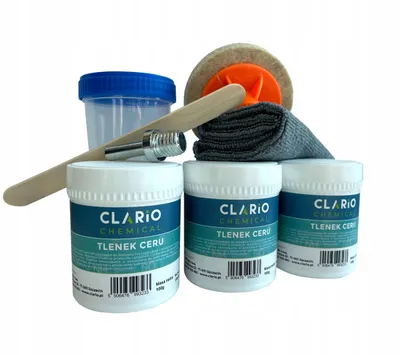 Zdjęcie produktu dla Clario Chemical Zestaw do polerowania szyb, usuwania rys 3 x 100g