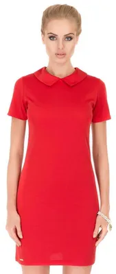 Produktbild von Damen Kleid Minikleid Top mit Kragen; Rot/S/36