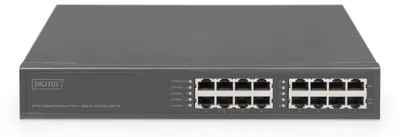 Produktbild von DIGITUS Switch 8-Port Gigabitgabit PoE + Injektor 250W schw