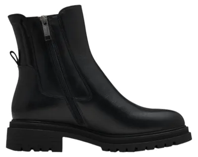 Produktbild von Tamaris Damen Chelsea Boot Profilsohle Stiefelette Leder Reißverschluss 1-25413-43, Größe:39 EU, Farbe:Schwarz