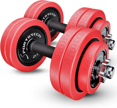 Produktbild von Sportstech Hantel AH300 2in1 Set | Abnehmbare Silikonüberzüge
