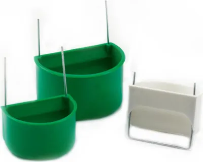 Obrázok produktu pre Kŕmidlo / napájačka vták, polkruh. zelené dôvo + 7,5 cm