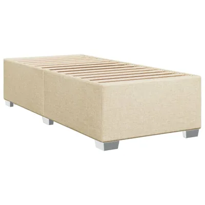 Produktbild von vidaXL Bettgestell ohne Matratze Creme 90x200 cm Stoff