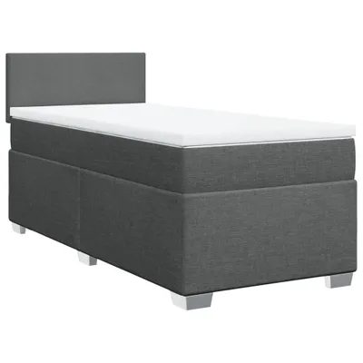 Produktbild von vidaXL Boxspringbett mit Matratze Dunkelgrau 80x200 cm Stoff