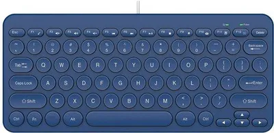 Image de Clavier silencieux filaire bleu