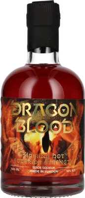 Produktbild von Dragon Blood Flaming Hot Superior Strength Liqueur 50% Vol. 0,5l
