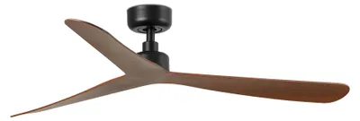 Image de Ventilateur de plafond à basse consommation avec télécommande Rocker Noir-Noyer 132 cm