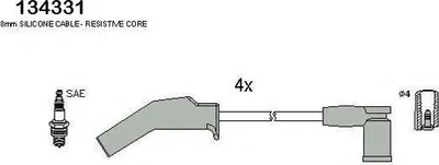 Produktbild von HITACHI 134331 Zündkabelsatz Zündleitungssatz