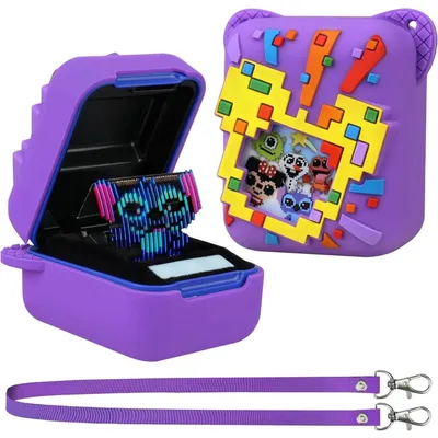 Image de Coque de protection pour le jouet interactif Bitzee, l'animal de compagnie numérique, en silicone souple de couleur violette