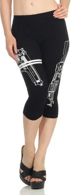 Produktbild von Damen Leggings 3/4 Capri viele Farben; Schwarz Colt S/36