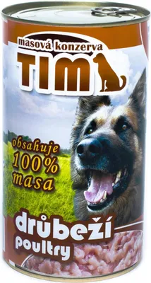 Obrázek produktu pro Konzerva pro psy Falco TIM 1200g drůbeží hovězí+drůbeží+droby