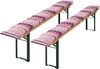 Produktbild von REDBEST Bierbank-Auflage 2er-Pack pink 25x220 cm