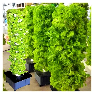 Produktbild von Hydroponisches Pflanzsystem für den Garten, vertikaler Gemüseturm, 15 Schichten, 45 Löcher