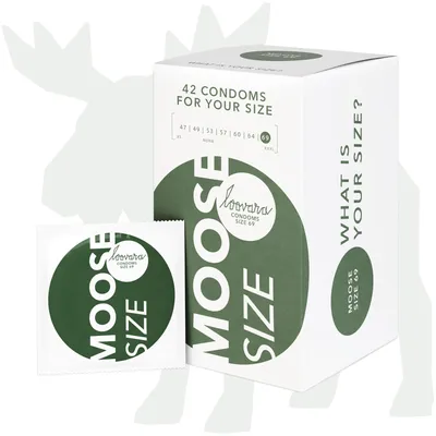 Immagine prodotto di Preservativi Loovara con lubrificante 42 Pezzi - Taglia XXXL 69 mm - Divertimento e sensazioni durante il sesso - Vegani, gomma naturale, colori trasparenti e naturali con serbatoio - Scatola XXL