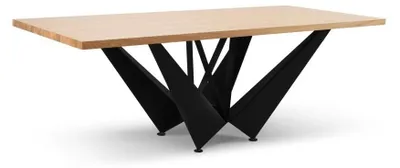 Produktbild von Masseno Esstisch BASSO 180 cm x 100 cm Rechteckig Tisch für Wohnzimmer, Küche, Eichefarben