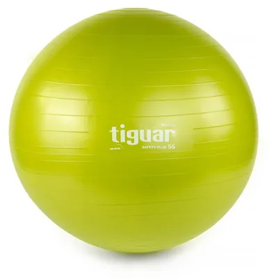 Produktbild von tiguar Safety Plus Gymnastikball 55 cm Oliv großer Fitnessball mit Anti-Platz-System, latexfrei, , rutschfest, ideal für Training