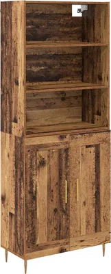 Zdjęcie produktu dla Highboard Stare drewno 69,5 x 34 x 180 cm