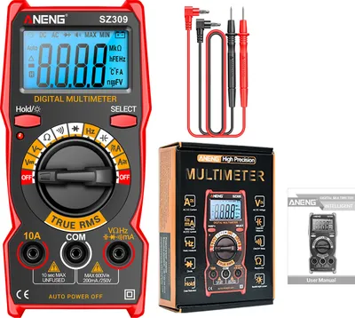 Obrázek produktu pro ANENG SZ309 Inteligentní multimetr 1999 Počítání vysoce přesných elektrických testerů LCD podsvícení AC/DC voltmetr ampérmetr Elektrikářské nářadí