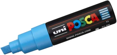 Obrázok produktu pre POSCA PC-8K, Tyrkysová, Viacfarebný, 1 farba/farieb, atrament s vodným základom, Hrot dláta, Kolo