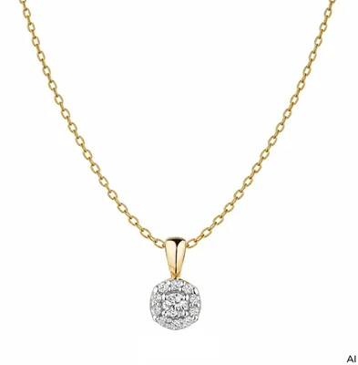 Produktbild von Fascination by Ellen K. Anhänger mit Kette 375/- Gold 42cm Gelb Zirkonia Weiß 500341757-2