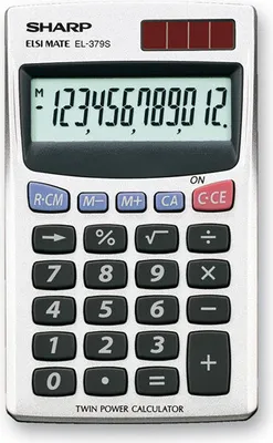 Immagine prodotto di Sharp EL379SB Calcolatrice 12 cifre batteria/solare Bianco
